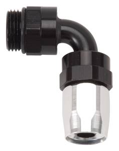 Russell - Russell Performance Swivel Hose End Assy #10 AN Male SAE Port to #8 Hose 90 Deg Clr/Blk Anodized - 612433 - Image 3