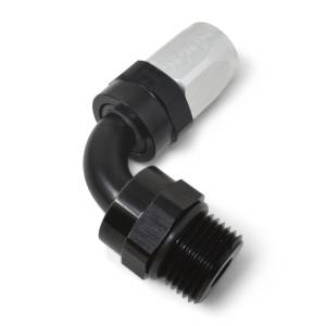 Russell - Russell Performance Swivel Hose End Assy #10 AN Male SAE Port to #8 Hose 90 Deg Clr/Blk Anodized - 612433 - Image 6