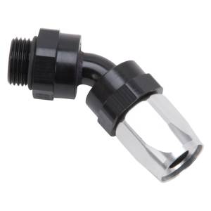 Russell - Russell Performance Hose End #8 to #8 Radius Inlet Port 45 Deg Blk/Clr - 612453 - Image 2