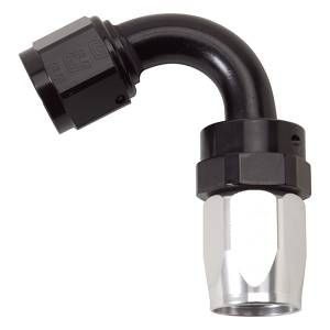 Russell - Russell Performance -6 AN Black/Silver 120 Degree Tight Radius Full Flow Swivel Hose End - 613403 - Image 2