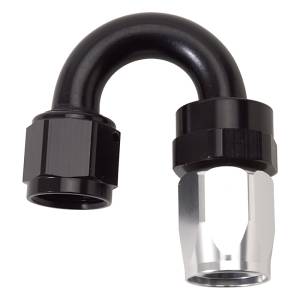 Russell - Russell Performance -8 AN Black/Silver 180 Degree Tight Radius Full Flow Swivel Hose End - 613513 - Image 2