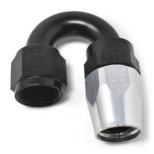 Russell - Russell Performance -8 AN Black/Silver 180 Degree Tight Radius Full Flow Swivel Hose End - 613513 - Image 4
