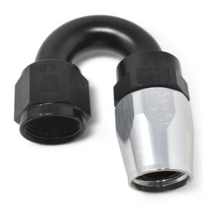 Russell - Russell Performance -10 AN Black/Silver 180 Degree Tight Radius Full Flow Swivel Hose End - 613523 - Image 4