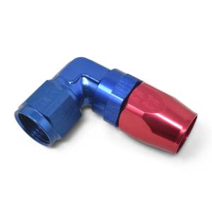 Russell - Russell Performance -6 AN Red/Blue 90 Degree Forged Aluminum Swivel Hose End - 613640 - Image 4