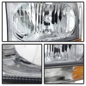 SPYDER - SPYDER Xtune Ford F250/350/450 Superduty 99-04 Crystal Headlights w/ Bumper Lights HD-JH-FF25099-AM-C - 9025419 - Image 4