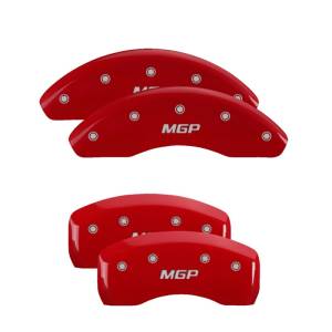 MGP - MGP 4 Caliper Covers Engraved Front & Rear Oval logo/Ford Red finish silver ch - 10056SFRDRD - Image 2