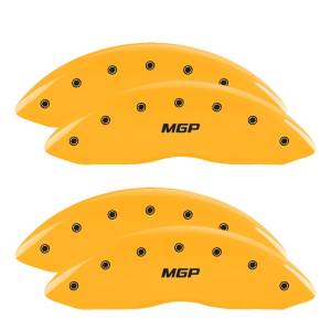 MGP - MGP 4 Caliper Covers Engraved Front & Rear MGP Yellow Finish Black Char 2006 Ford F-350 Super Duty - 10056SMGPYL - Image 3