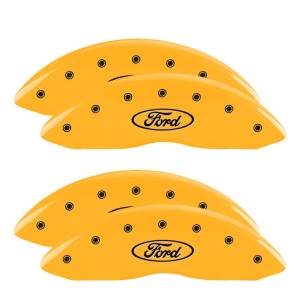 MGP - MGP 4 Caliper Covers Engraved Front & Rear Oval logo/Ford Yellow finish black ch - 10120SFRDYL - Image 3