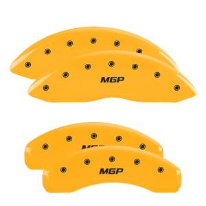 MGP - MGP 4 Caliper Covers Engraved Front & Rear MGP Yellow Finish Black Char 2005 Ford Excursion - 10146SMGPYL - Image 3