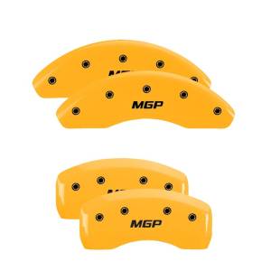 MGP 4 Caliper Covers Engraved Front & Rear MGP Yellow Finish Black Char 2000 Ford Falcon - 10210SMGPYL