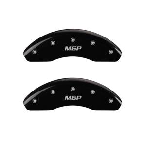 MGP - MGP 4 Caliper Covers Engraved Front & Rear MGP Black finish silver ch - 10210SMGPBK - Image 1