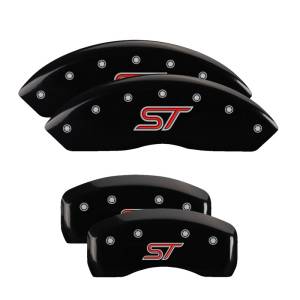 MGP - MGP 4 Caliper Covers Engraved Front & Rear Oval logo/Ford Black finish silver ch - 10235SFRDBK - Image 2