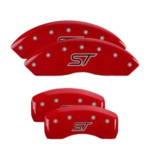 MGP - MGP 4 Caliper Covers Engraved Front & Rear Oval logo/Ford Red finish silver ch - 10235SFRDRD - Image 2