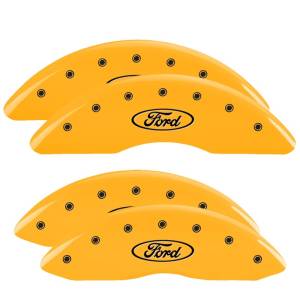 MGP - MGP 4 Caliper Covers Engraved Front & Rear Oval logo/Ford Yellow finish black ch - 10235SFRDYL - Image 3