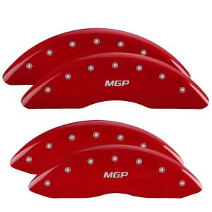 MGP - MGP 4 Caliper Covers Engraved Front & Rear MGP Red finish silver ch - 10235SMGPRD - Image 3