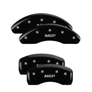 MGP - MGP 4 Caliper Covers Engraved Front & Rear Oval logo/Ford Black finish silver ch - 10239SFRDBK - Image 2