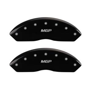 MGP - MGP 4 Caliper Covers Engraved Front & Rear MGP Black finish silver ch - 11206SMGPBK - Image 1