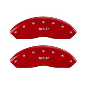 MGP - MGP 4 Caliper Covers Engraved Front & Rear MGP Red finish silver ch - 11206SMGPRD - Image 1