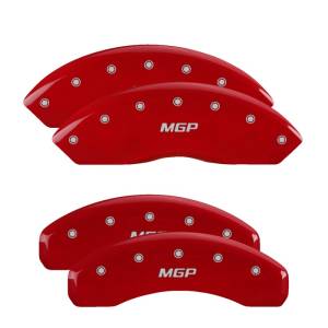 MGP - MGP 4 Caliper Covers Engraved Front & Rear MGP Red finish silver ch - 11206SMGPRD - Image 3