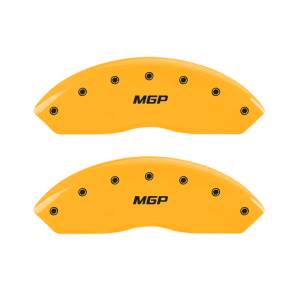 MGP - MGP 4 Caliper Covers Engraved Front & Rear MGP Yellow finish black ch - 11206SMGPYL - Image 1