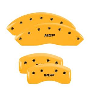 MGP - MGP Front set 2 Caliper Covers Engraved Front MGP Yellow finish black ch - 16222FMGPYL - Image 3