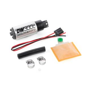 DeatschWerks - DeatschWerks 340lph DW300C Compact Fuel Pump w/ Universal Install Kit (w/o Mounting Clips) - 9-307-1000 - Image 1