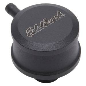 Edelbrock - Edelbrock PCV for Valve Cover Aluminum Round Push In w/ 90-Degree Port Breather Look - 4406 - Image 1