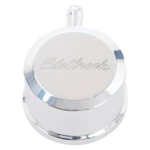 Edelbrock - Edelbrock PCV for Valve Cover Aluminum Round Push In w/ 90-Degree Port Breather Look w/ Etched Logo - 4407 - Image 1