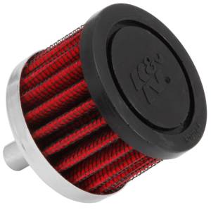 K&N Engineering - K&N Engineering Steel Base Crankcase Vent Filter 0.375in Vent OD x 2in OD x 1.5in Height - 62-1000 - Image 1