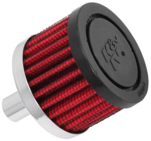 K&N Engineering - K&N Engineering Steel Base Crankcase Vent Filter .5in Vent OD x 2in OD x 1.5in Height - 62-1010 - Image 1