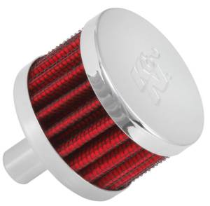 K&N Engineering - K&N Engineering Steel Base Chrome Top Crankcase Vent Filter 1/2in. Vent / 2in. OD / 1-1/2in. Height - 62-1015 - Image 1