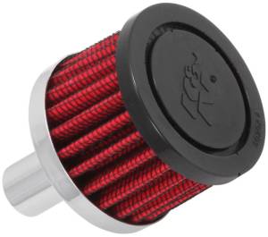 K&N Engineering - K&N Engineering Steel Base Crankcase Vent Filter .625in Vent OD x 2in OD x 1.5in Height - 62-1020 - Image 1