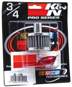 K&N Engineering - K&N Engineering Steel Base Chrome Top Crankcase Vent Filter 3/4in OD Vent / 2in OD / 1-1/2in H Stud Mount - 62-1120 - Image 2