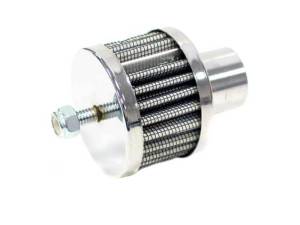 K&N Engineering - K&N Engineering Steel Base Chrome Top Crankcase Vent Filter 1in OD Vent / 2in OD / 1-1/2in H Stud Mount - 62-1130 - Image 1