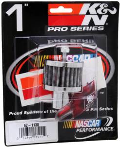 K&N Engineering - K&N Engineering Steel Base Chrome Top Crankcase Vent Filter 1in OD Vent / 2in OD / 1-1/2in H Stud Mount - 62-1130 - Image 2