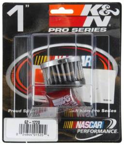 K&N Engineering - K&N Engineering Rubber Base Crankcase Vent Filter - Chrome 1in Flange ID x 2in OD x 1.5in Height - 62-1220 - Image 5