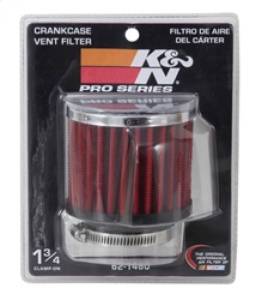 K&N Engineering - K&N Engineering 1.75in Flange ID x 3in OD x 2.5in H Chrome Finish Rubber Base Crankcase Vent Filter - 62-1480 - Image 6