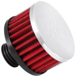 K&N Engineering - K&N Engineering .5in Flange ID x 3in OD x 3.25in H Rubber Base Crankcase Vent Filter - 62-1495 - Image 1