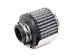 K&N Engineering - K&N Engineering Rubber Base Chrome Top Crankcase Vent Filter 1-1/4in Flg / 3in OD / 2-1/2in H w/Deflector Shield - 62-1512 - Image 1