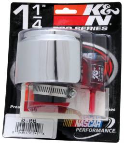 K&N Engineering - K&N Engineering Rubber Base Chrome Top Crankcase Vent Filter 1-1/4in Flg / 3in OD / 2-1/2in H w/Deflector Shield - 62-1512 - Image 2