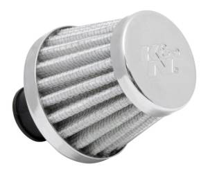 K&N Engineering - K&N Engineering 2in Base OD x .375in Flange ID x 1.75in H Rubber Base Crankcase Vent Filter - White - 62-1600WT - Image 1