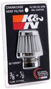 K&N Engineering - K&N Engineering 2in Base OD x .375in Flange ID x 1.75in H Rubber Base Crankcase Vent Filter - White - 62-1600WT - Image 7