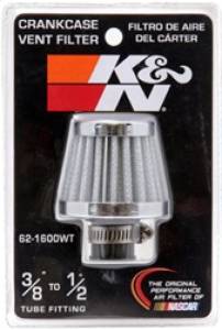 K&N Engineering - K&N Engineering 2in Base OD x .375in Flange ID x 1.75in H Rubber Base Crankcase Vent Filter - White - 62-1600WT - Image 8