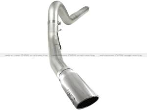 aFe MACHForce XP 5in DPF-Back Stainless Steel Exh Sys, polished tip,Ford Diesel Trucks 08-10 V8-6.4L - 49-43054-P