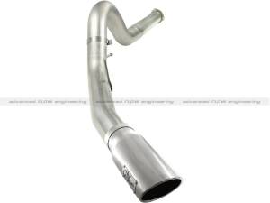 aFe MACHForce XP 5in DPF-Back Stainless Steel Exh Sys, polished tip,Ford Diesel Trucks 11-14 V8-6.7L - 49-43055-P