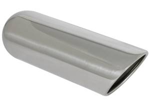 aFe MACHForce XP Exhausts Tips SS-304 EXH Tip 3In x 4Out x 12L Sgl-Ang Weld On - 49-90007