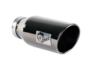 aFe - aFe MACHForce XP Exhausts Tips SS-304 EXH Tip 4In x 6Out x 15L Bolt-On (blk chrome) - 49-92018-BC - Image 1