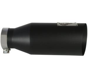 aFe - aFe MACHForce XP Exhausts Tips SS-304 EXH Tip 4In x 7Out x 18L Bolt-On (blk) - 49-92023-B - Image 2