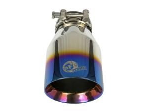 aFe - aFe Mach Force XP 304 Stainless Steel Clamp-On Exhaust Tip 2.5in Inlet / 4in Outlet - Blue Flame - 49T25404-L071 - Image 3