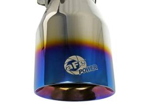 aFe - aFe Mach Force XP 304 Stainless Steel Clamp-On Exhaust Tip 2.5in Inlet / 4in Outlet - Blue Flame - 49T25404-L071 - Image 5